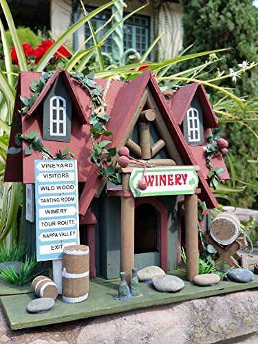 Vineyard Cottage Birdhouse Is An Absolutely Adorable Wood Bird House With Vineyard Charm For Your Backyard! #TOP5