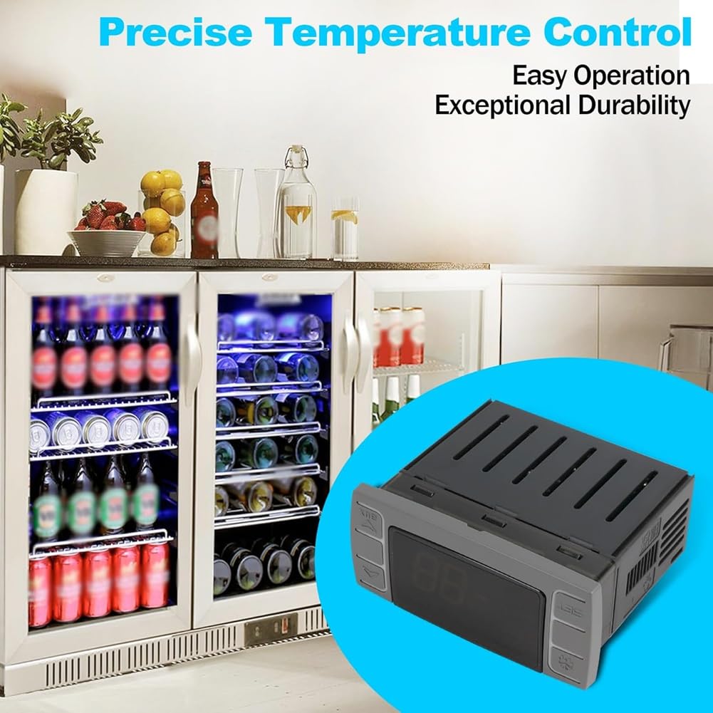 Repuesto para Controladores de Temperatura XR06CX-4N1F1, Ideal para Refrigeradores Comerciales de 120 V, 50-60 Hz, Termostato Digital.