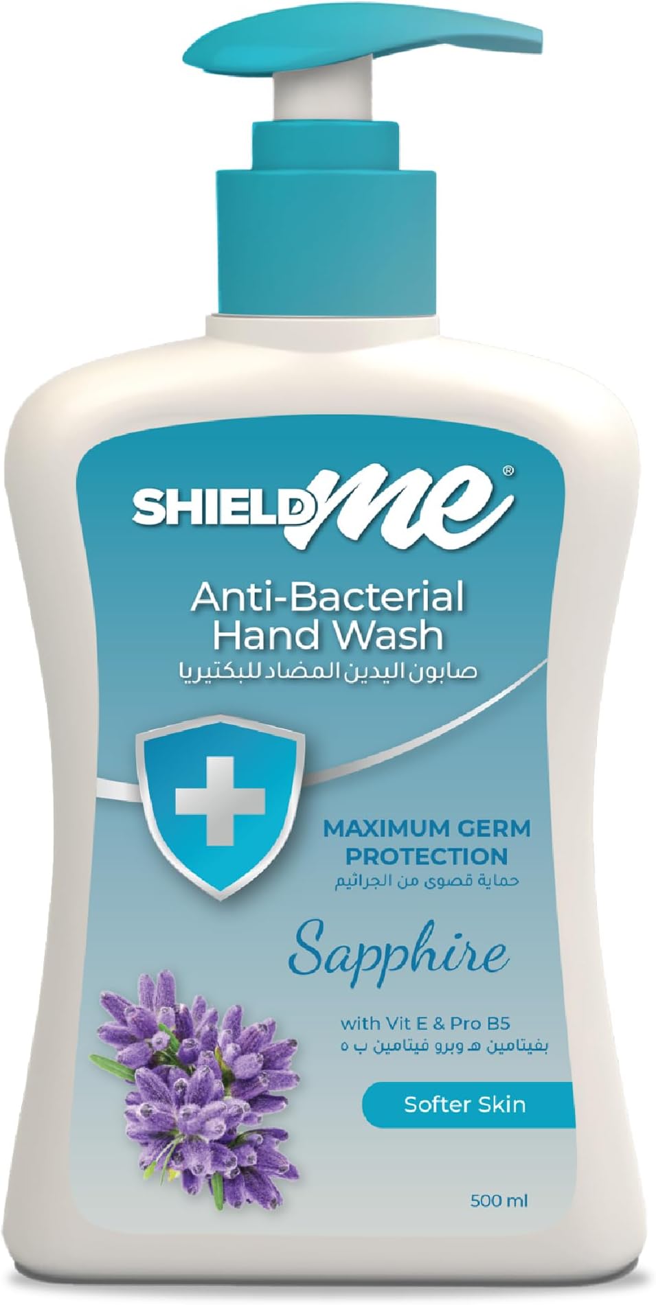 Shieldme Antibacterial Handwash Liquid Soap, 500ml - Sapphire