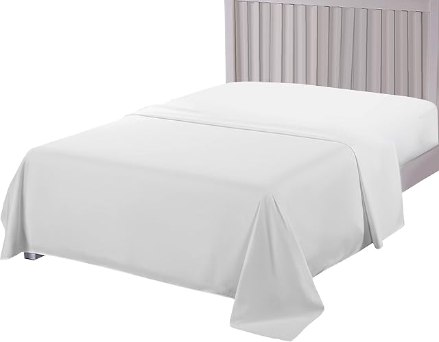 Sapphire Collection 800 Thread Count Pure Egyptian Cotton Super Soft Hotel Quality Flat Sheet (Super King Flat Sheet)