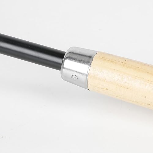 Miniatura 3 de Worth Garden - Rastrillo de mano de 5 dientes - Mano de metal con recubrimiento en polvo y mango de madera - Herramienta de mano de jardín para