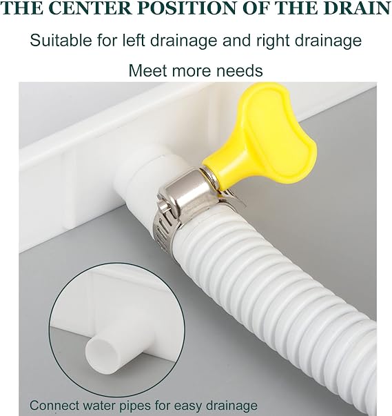 Air Conditioner Water Drip Tray, Condensate Drain Pan, Plastic Water Collector Drain Fitting Drip Cushion, Universal Window Air Conditioner Drain Kit with Drain Tubing and Installation kit