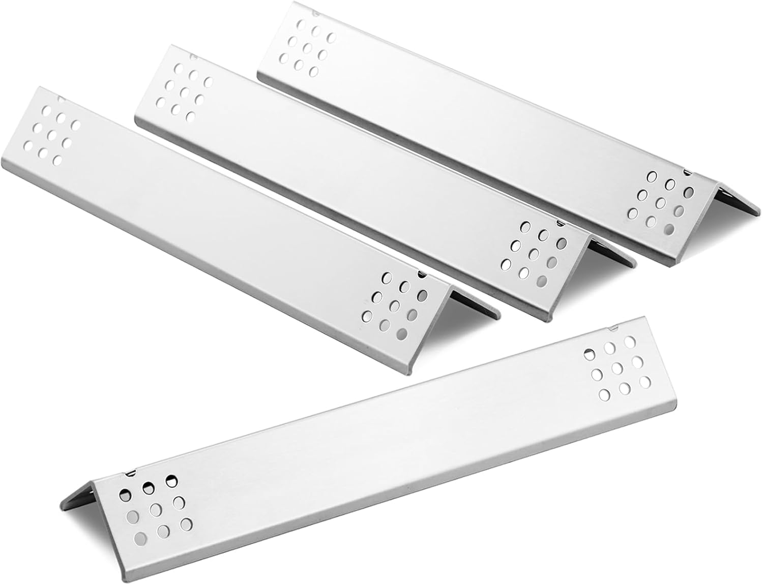 D010012307 Flame Tamer Grill Parts for Monument Grill 4 Burner Replacement Parts 35633 24367 41847ng 17842 Heat Shield Stainless Steel Grill Heat Plates Tents Grill Accessories, 4pcs