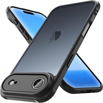 for iPhone Air Case, Thin Anti-Scratch PC Matte Translucent Back & Flexible TPU Shockproof Protection Phone Cover case for Apple iphoneAir 6.5" Black