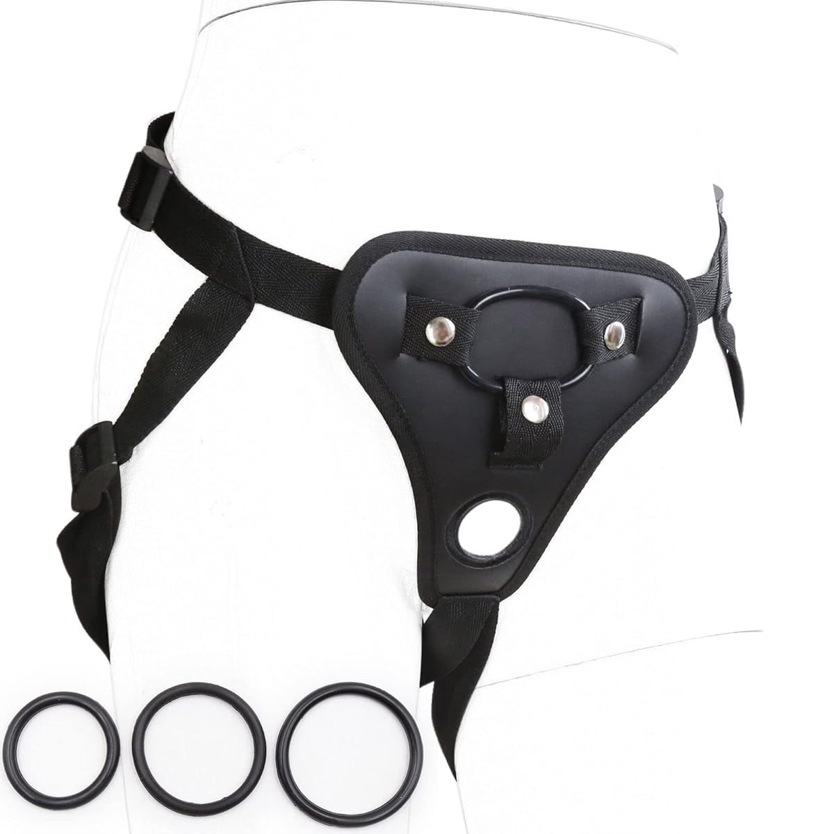 ペニスバンド ペニバン! 3つのペニスリング 女性用貞操帯 ディルド固定ベルト 貞操たい 男性 拘束具 アダルトグッズ t字帯 セクシーな下着 smグッズ 女性 拘束 空洞装着型 男女兼用(貞操パンツ)