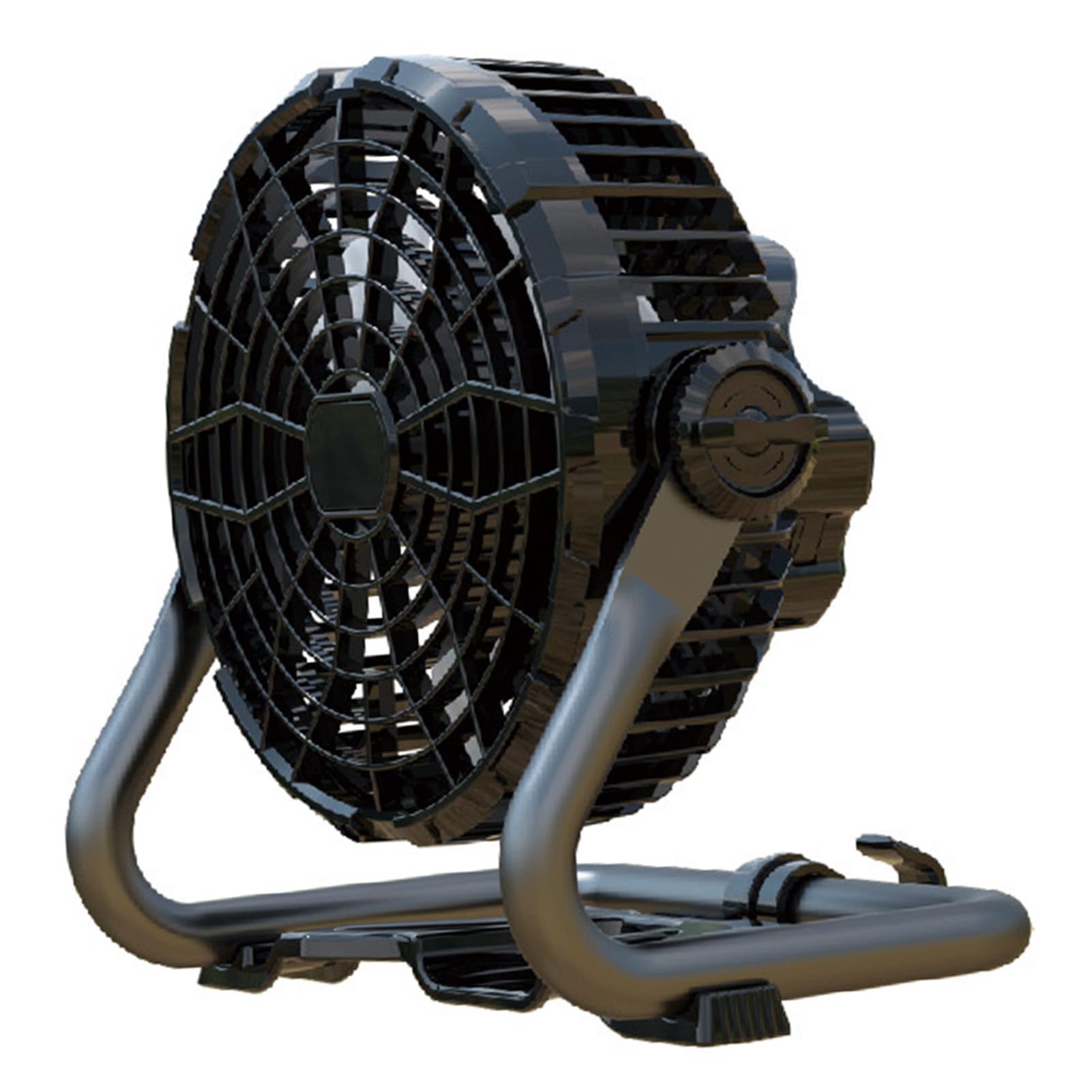 Viento fuerte silencioso, ventilador recargable, motor sin escobillas, carga USB, ventilador portátil con banco de energía integrado para tienda de campaña al aire