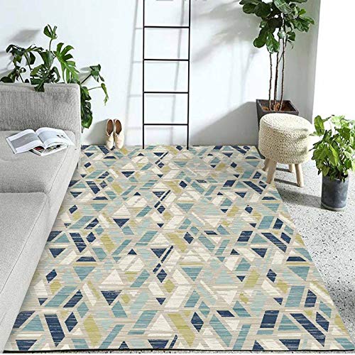 Tapis de salon 160x230 cm antidérapant en velours géométrique - 2