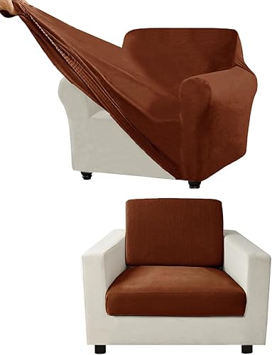 Miniatura 68 de Funda para Sofá de Terciopelo, Fundas Elásticas para Sofá para Funda Principal Separada/Respaldos y Cojines de Asiento, Funda para Sofá, para Fundas