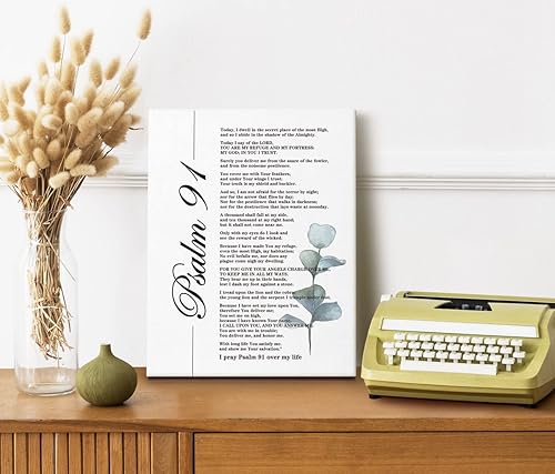 Miniatura 4 de Salmos 91 - Lienzo decorativo cristiano para pared, letrero espiritual para decoración de pared, regalo cristiano, cita bíblica, versículos