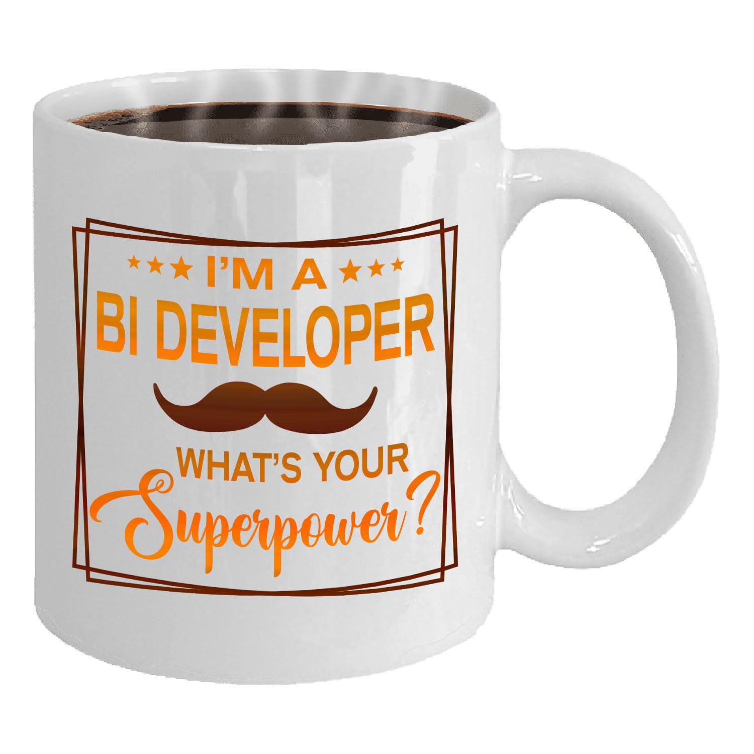 Bi Developer Mug, Bi Developer Gift, Gift for Bi Developer, Future Bi Developer Gift, Graduation Gift, Retirement Gift for Bi Developer - 11oz White Ceramic Coffee Mug - Christmas, Thanksgiving