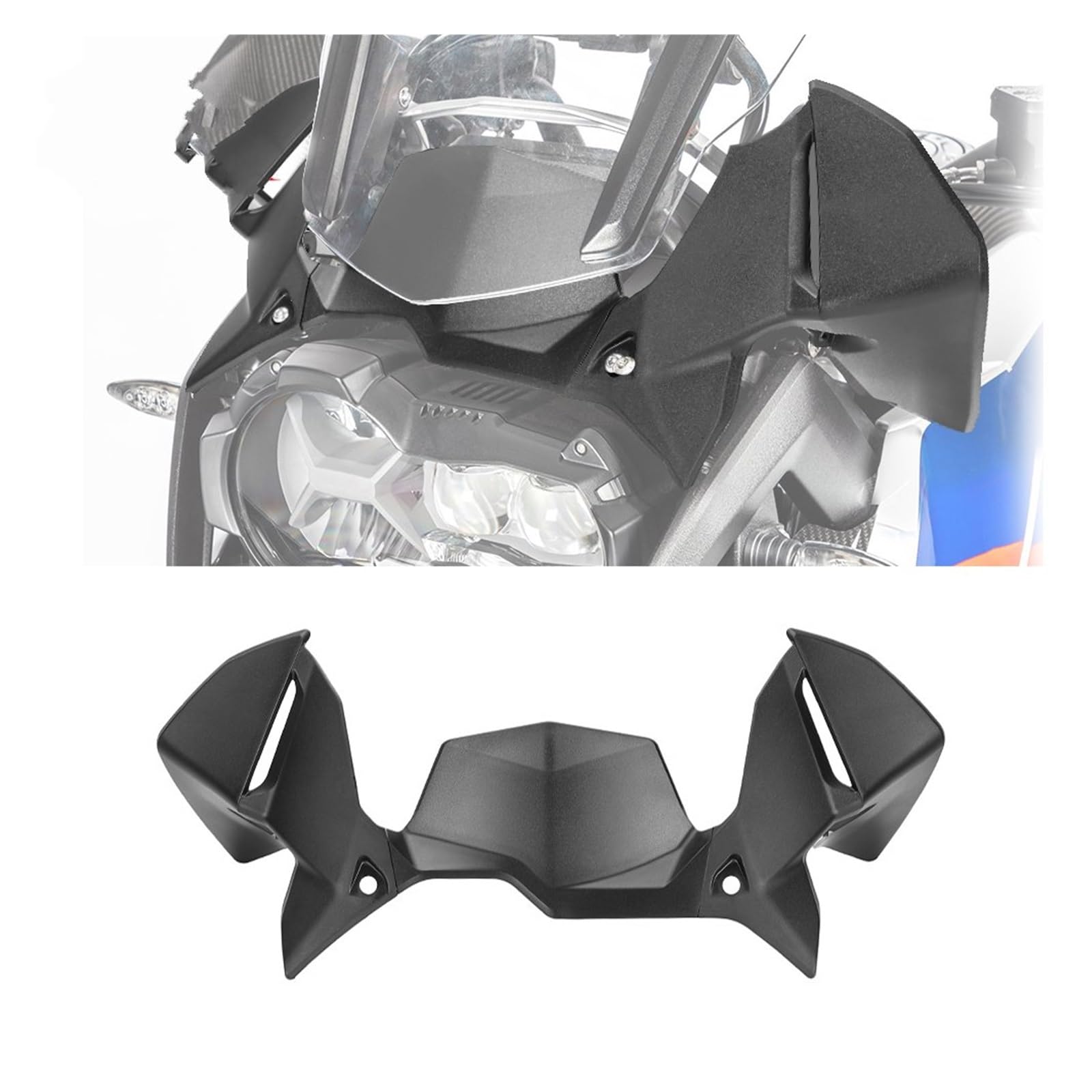 Frontspoiler Kit Für R1250GS R1200GS LC/ADV Adventure 2014-2018 Motorrad Cockpit Panel Verkleidung Abdeckung Spoiler Abdeckung(Schwarz)