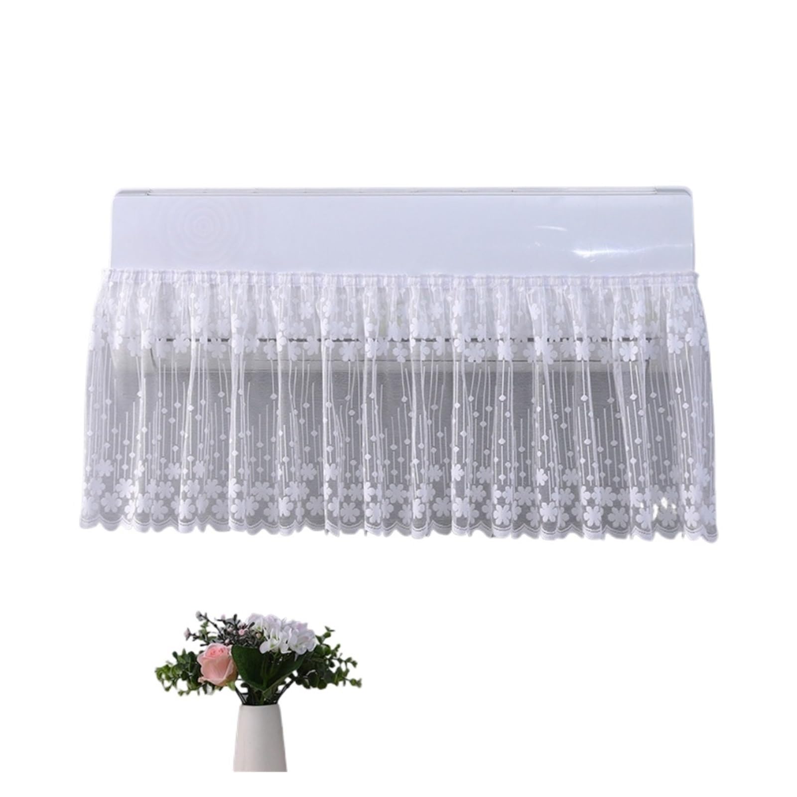 ERHTGUO 3pcs Anti-direct Blowing Air Conditioner Cover Windproof Cloth Lace Dust-proof Wall Decor Washable(1)