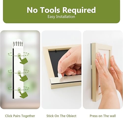 Miniatura 4 de NESCCI Tiras para colgar cuadros, kit de colgador de fotos, extraíbles sin daños, ganchos para colgar cuadros, se utilizan para colgar marcos y