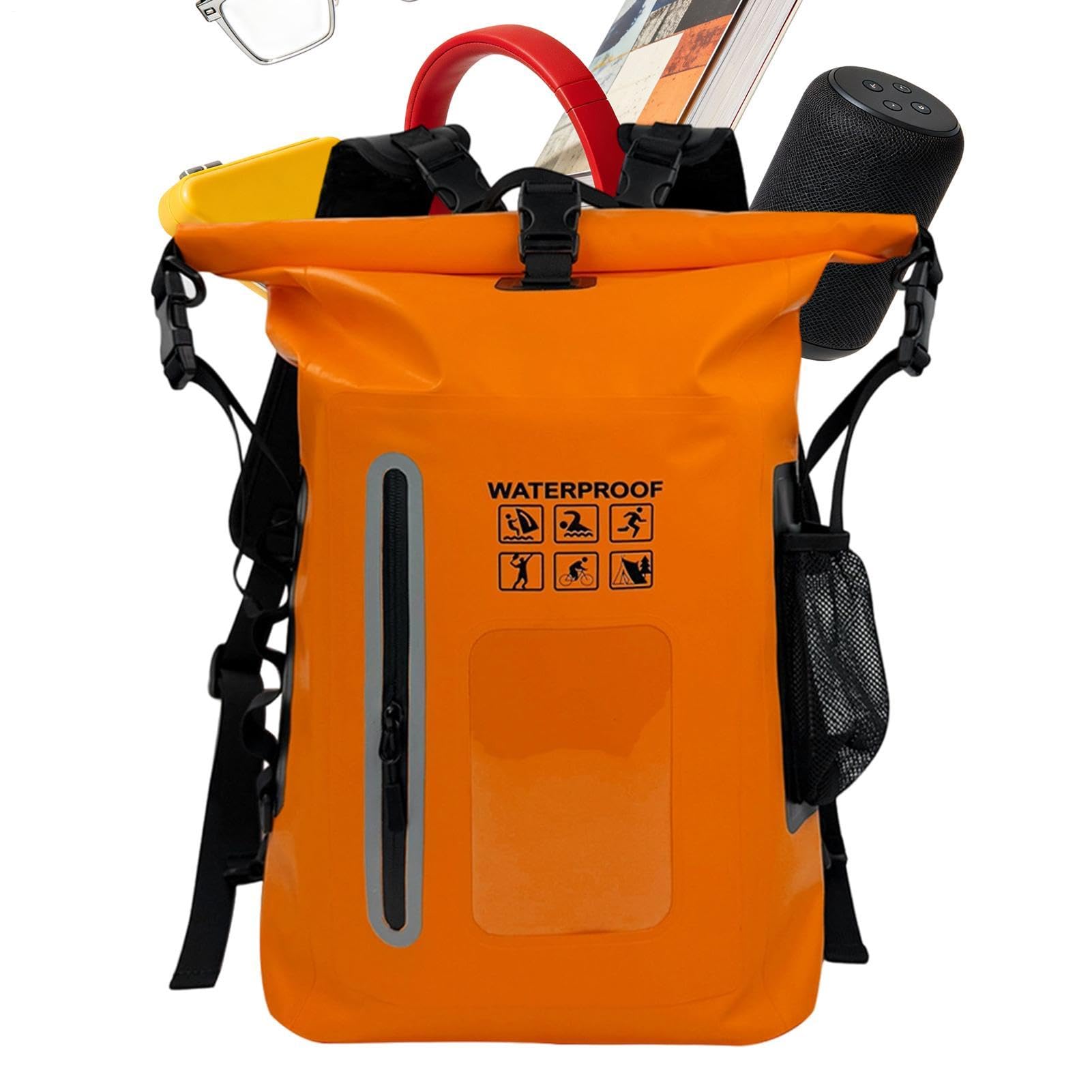 Wodoodporny Plecak Suchy Worek Pojemny Suchy Worek PVC Rolowany | Wodoodporny Plecak Turystyczny Do Raftingu, Kajakarstwa, Paddleboardingu, Pływania, Wędkowania, Snowboardingu, Wędrówek