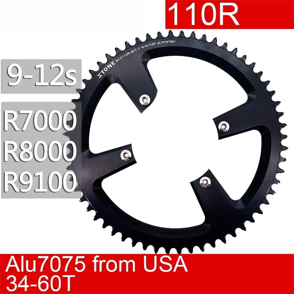 Platos para Bicicletas Plato Redondo 110 BCD Bcd 34T 40 46T 48 50T 54 56 58T 60 Bicicleta de Carretera 12s 12 velocidades Unisex