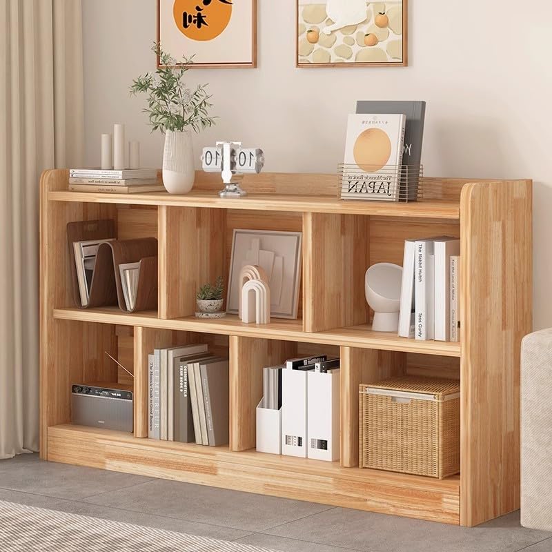 Amazon | JIHYECOU 本棚 木製 ウッド オープンシェルフ