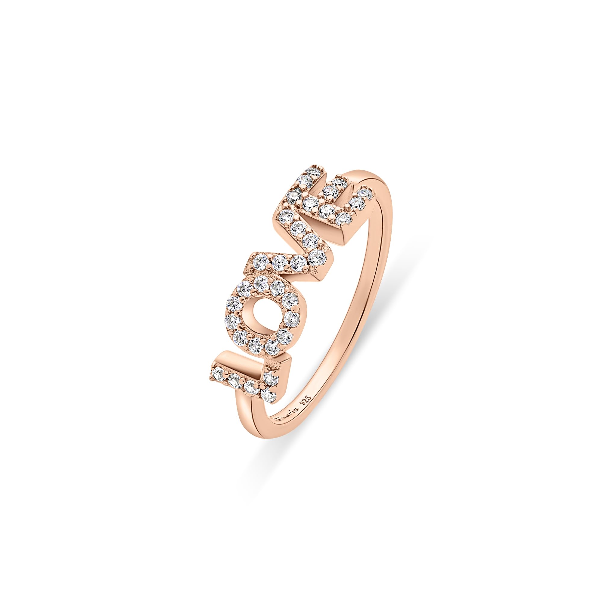 Tamaris Ladies Ring TJ-0712-R-52 in 925 Silver IP Rose Gold with Zirconia Stones