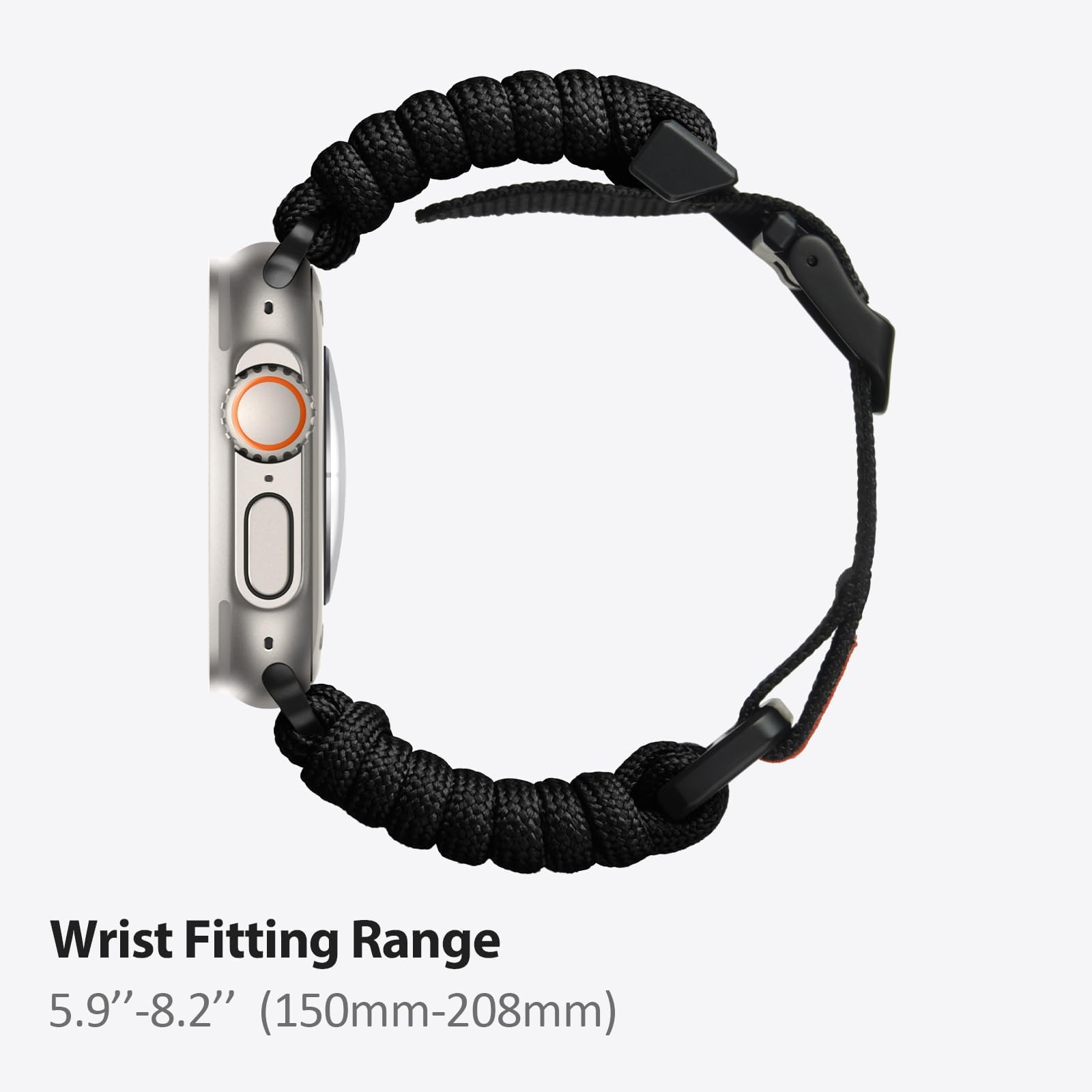 ULTIMAL Correa compatible con Apple Watch de 49 mm/45 mm/44 mm/42 mm, correa de nailon trenzado para deportes al aire libre con hebilla ajustable para Series 1/2/3/4/5/6/SE/7/8/9/Ultra 2/1