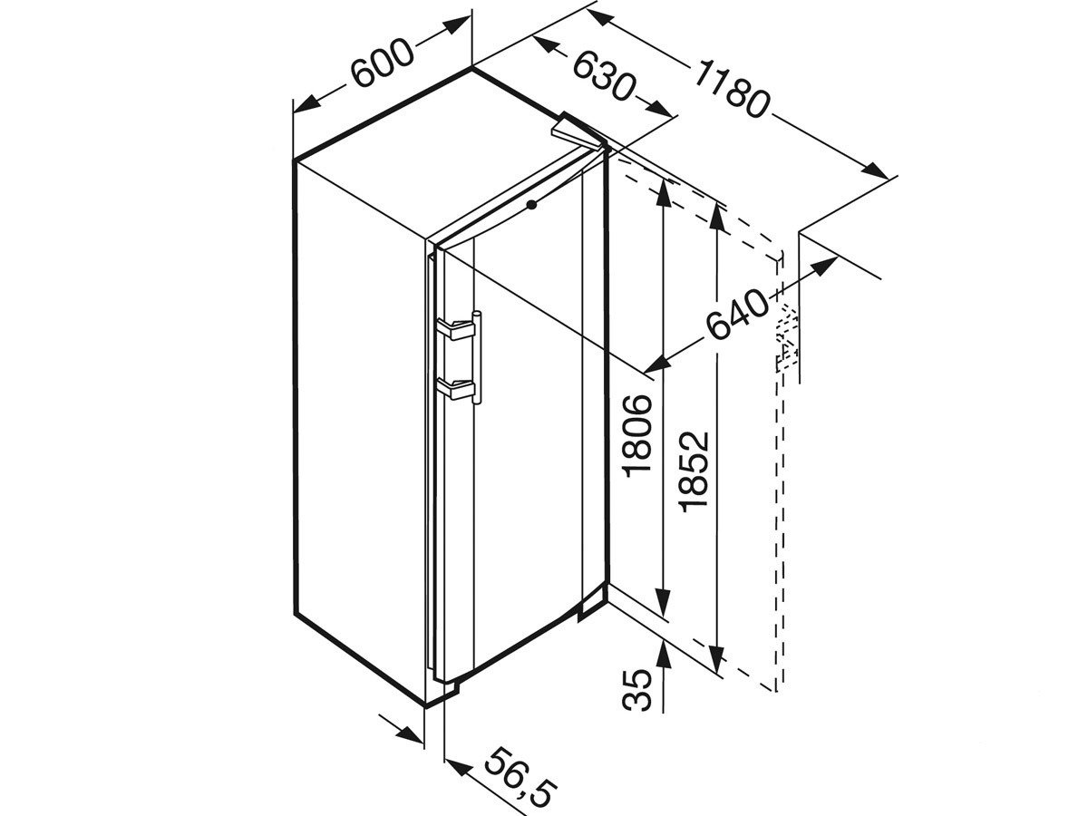 Liebherr KBES4260 Réfrigérateur indépendant en acier inoxydable A++ 358 L, SN, 41 dB, A++, acier inoxydable