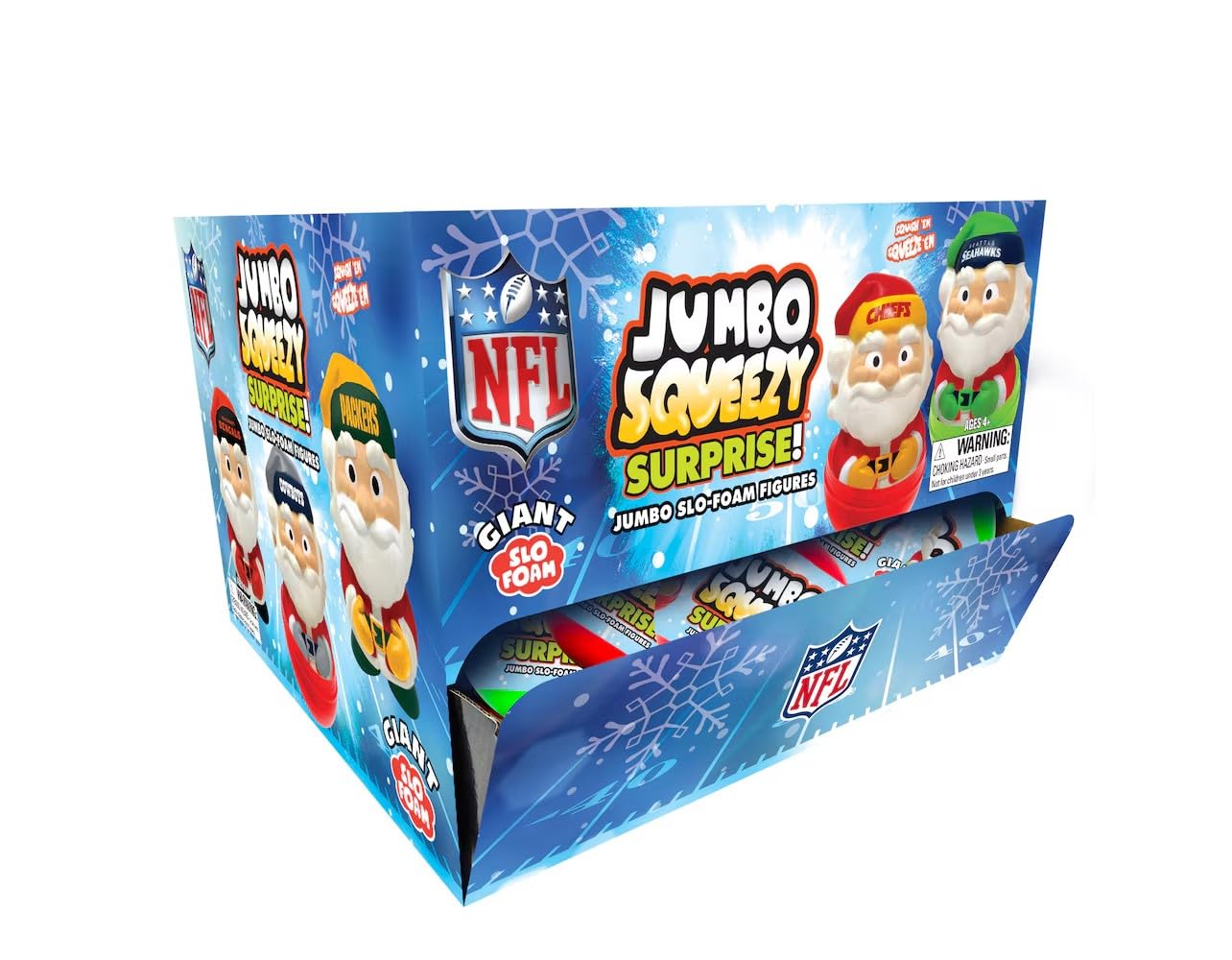 Photo 1 of Teenymates NFL Jumbo Santa Squeezy Surprise Capsules