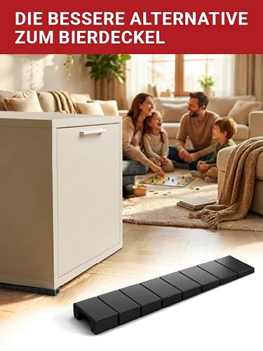 Foto von LouMaxx Möbelkeile 10er Set | Unterlegkeile 8 x 20 x 100 mm in Schwarz | Keile Kunststoff mit integrierten Sollbruchstellen