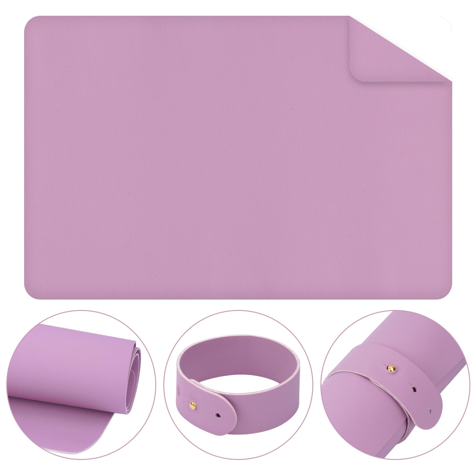 Poggiamano Unghie, Appoggia Mani per Unghie, Tappetino Nail Art Pieghevole, Cuscinetto Poggiabraccia per Unghie Impermeabile, Tappetino Scrivania Manicure Antiscivolo Pelle PU 60x40cm (Rosa)
