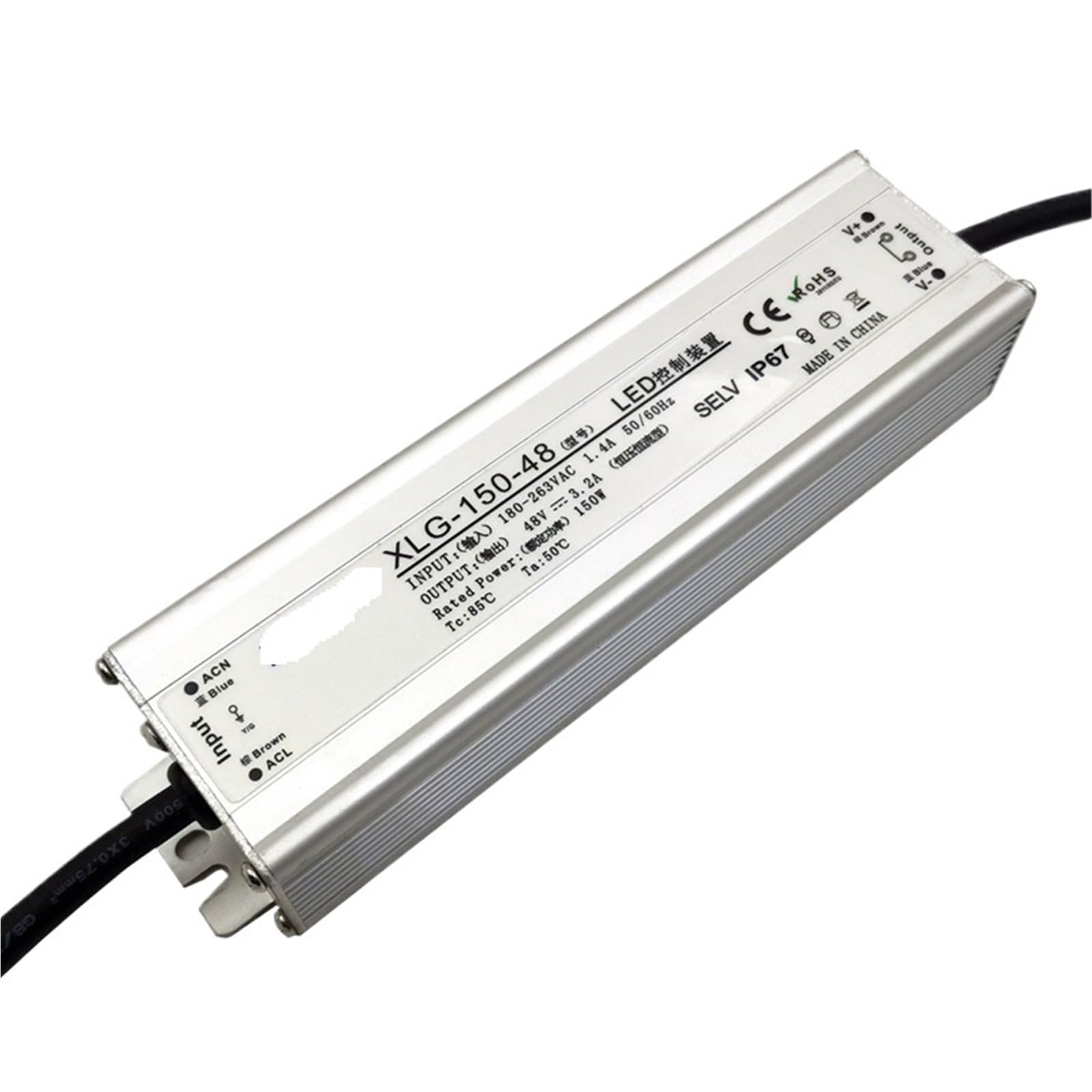 Alimentation étanche pour ruban LED extérieur 36V avec boîtier commutable 150W