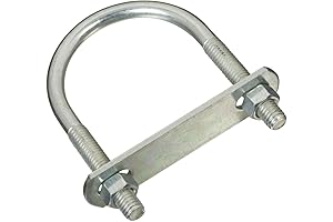 National Hardware N222-208 2190BC U Bolt in Zinc Plated, #6-42x3/8x2-1/2x4