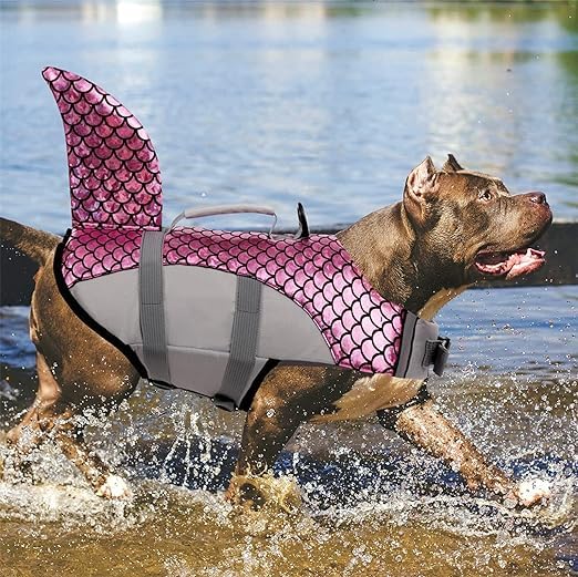 Olpad Dog Life Jacket, Dog Life Jacket for Swimming, Boating, Canoeing and Water Sports (Pink, L) 3