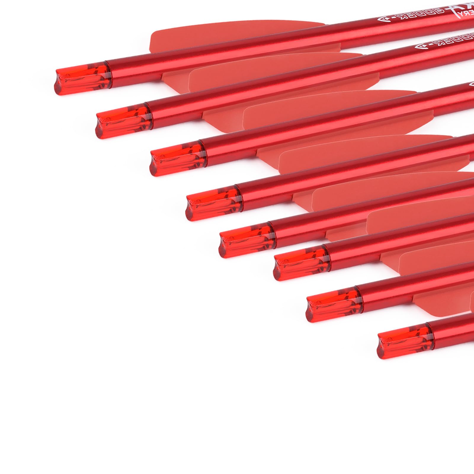 Armbrust Pfeile Aluminum Bolzen 7,5" für Ek Archery Adder Cobra System mit 2" Flügeln für Zielbogenschießen Schießen