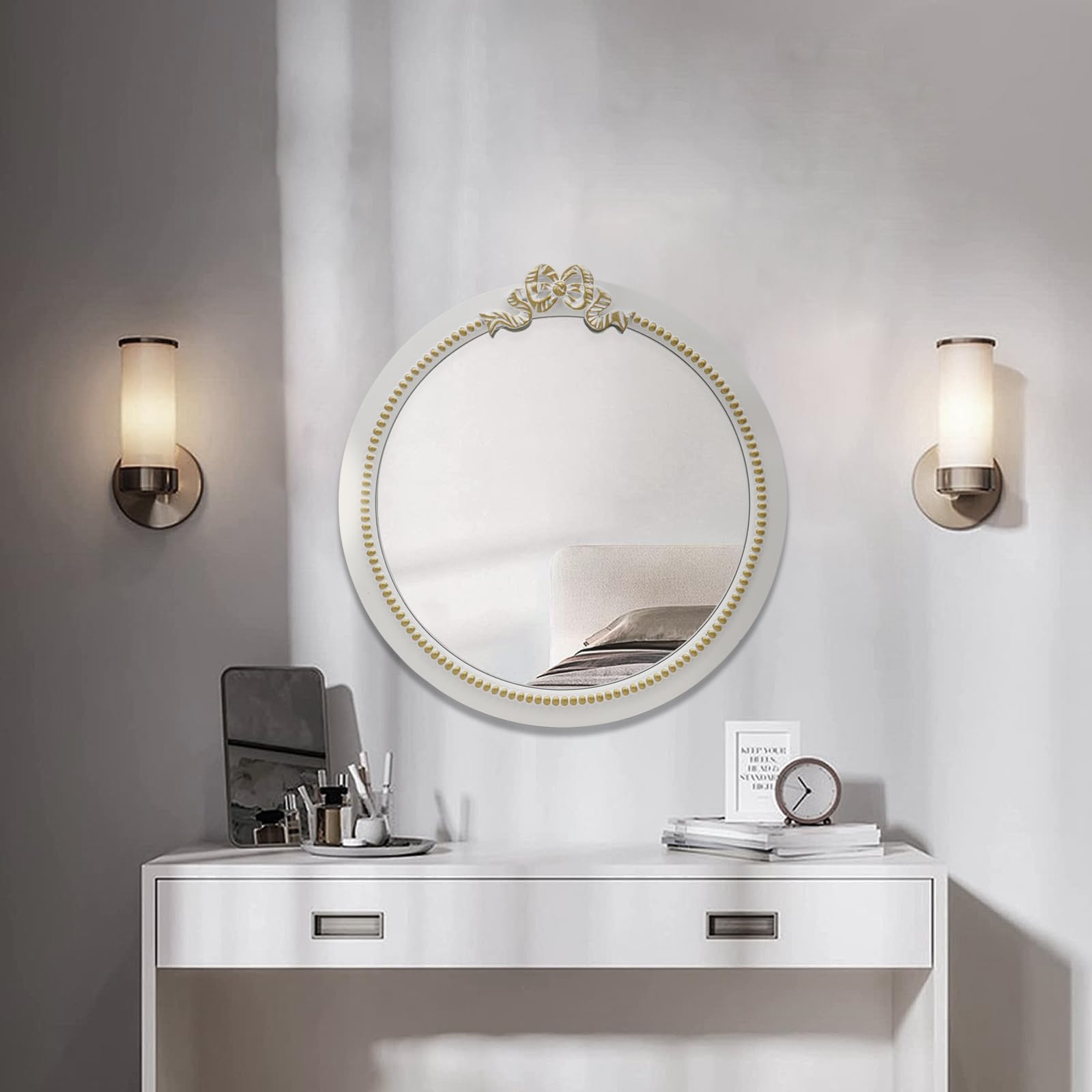 アンティーク鏡 楽天市場】鏡 壁掛け アンティーク 八角ミラー ゴールド LL