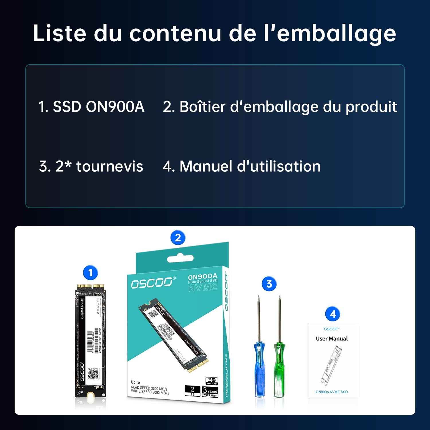 2To NVMe SSD PCIe gen3.0x4 Disque Dur Interne pour Lire et écrire Jusqu’à 3500Mo/s, Technologie NVMe 3D NAND, pour MacAir 2013-2017, MacPro 2013-2016, Mac Mini 2014, iMac 2012-2018