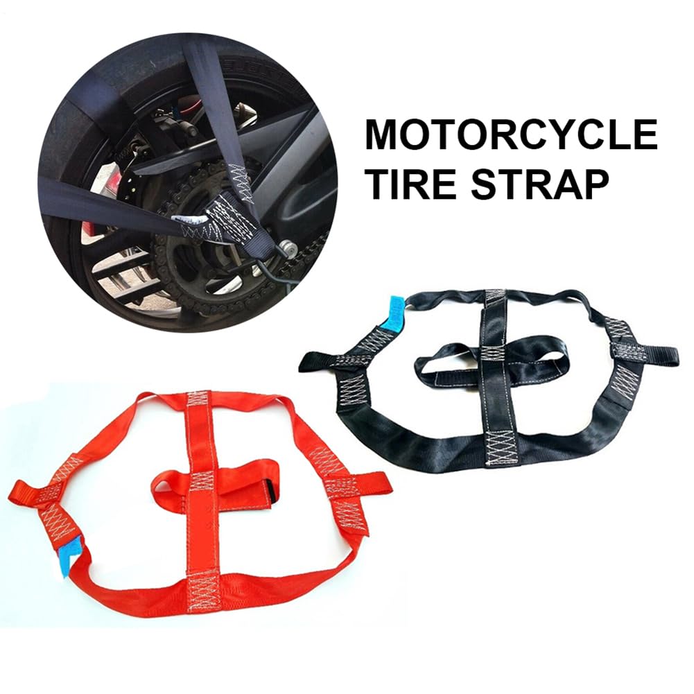Motorcycle Tie Down Straps, Motorcycle Rear Wheel Tie Down Strap - Motorbike Rear Wheel Transport Tie Strap Car Wheel Straps System Tire Net for Men