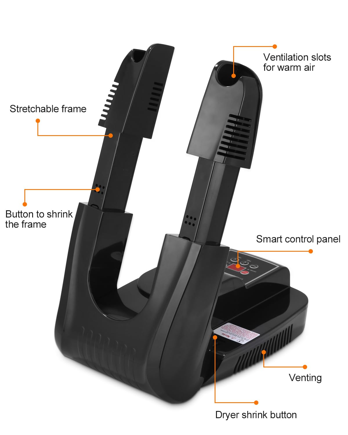Secador de Zapatos Eléctrica,Calentador Eléctrico de Zapatos,Botas Secadoras con Temporizador, Calentador de Guantes,Secador de Calzado,Secador de Botas Plegable,Ajustable,para Zapatos,Guantes