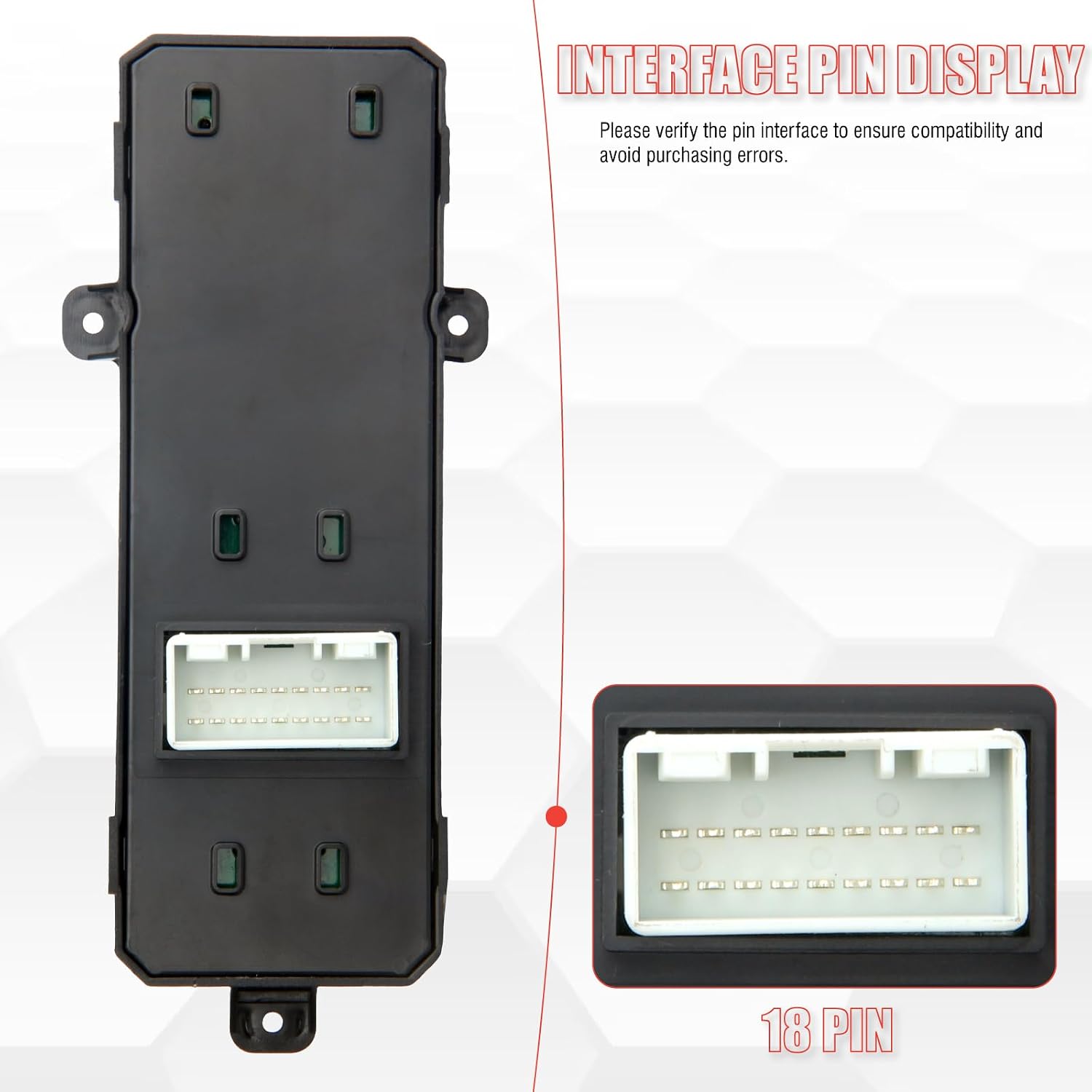 93570-D3000 Master Power Window Switch Driver Side Compatible with Tucson 2016 2017 2018 1.6L 2.0L L4