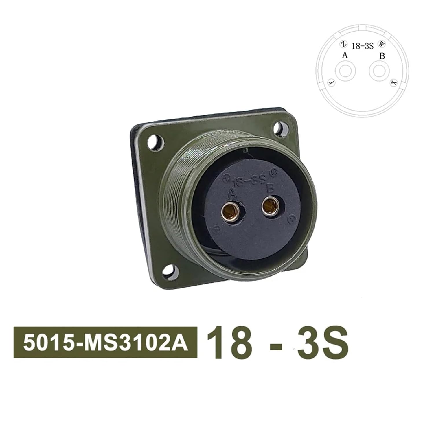 18S-3 18S-10 18S-11 Circular Connectors 5015 Plug & Socket Connectors MIL-C MS3102A MS3106A MS3108A(Socket 3102 18-3S)
