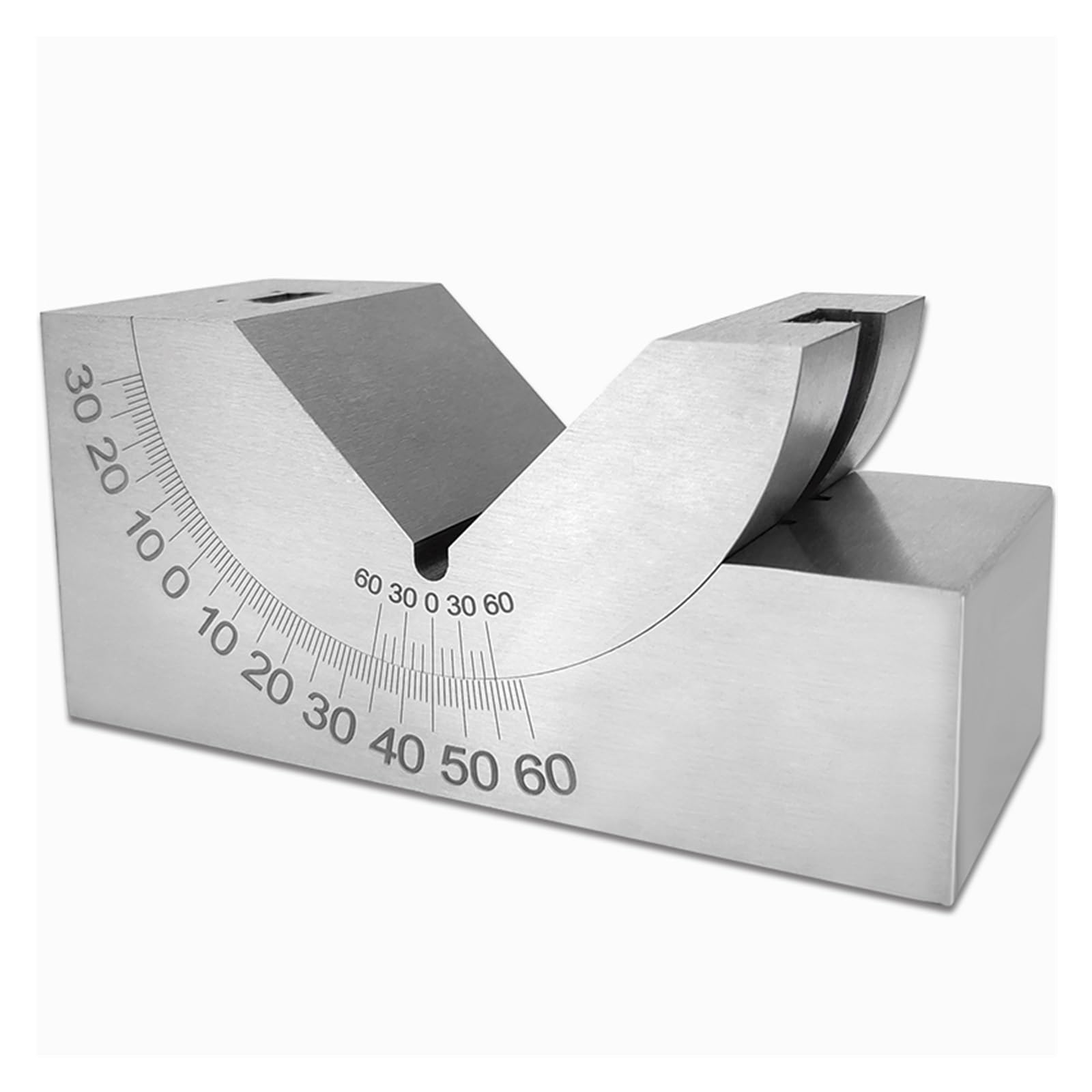 Bloc V d'angle réglable inox pour support de pièces et contrôle qualité - 4