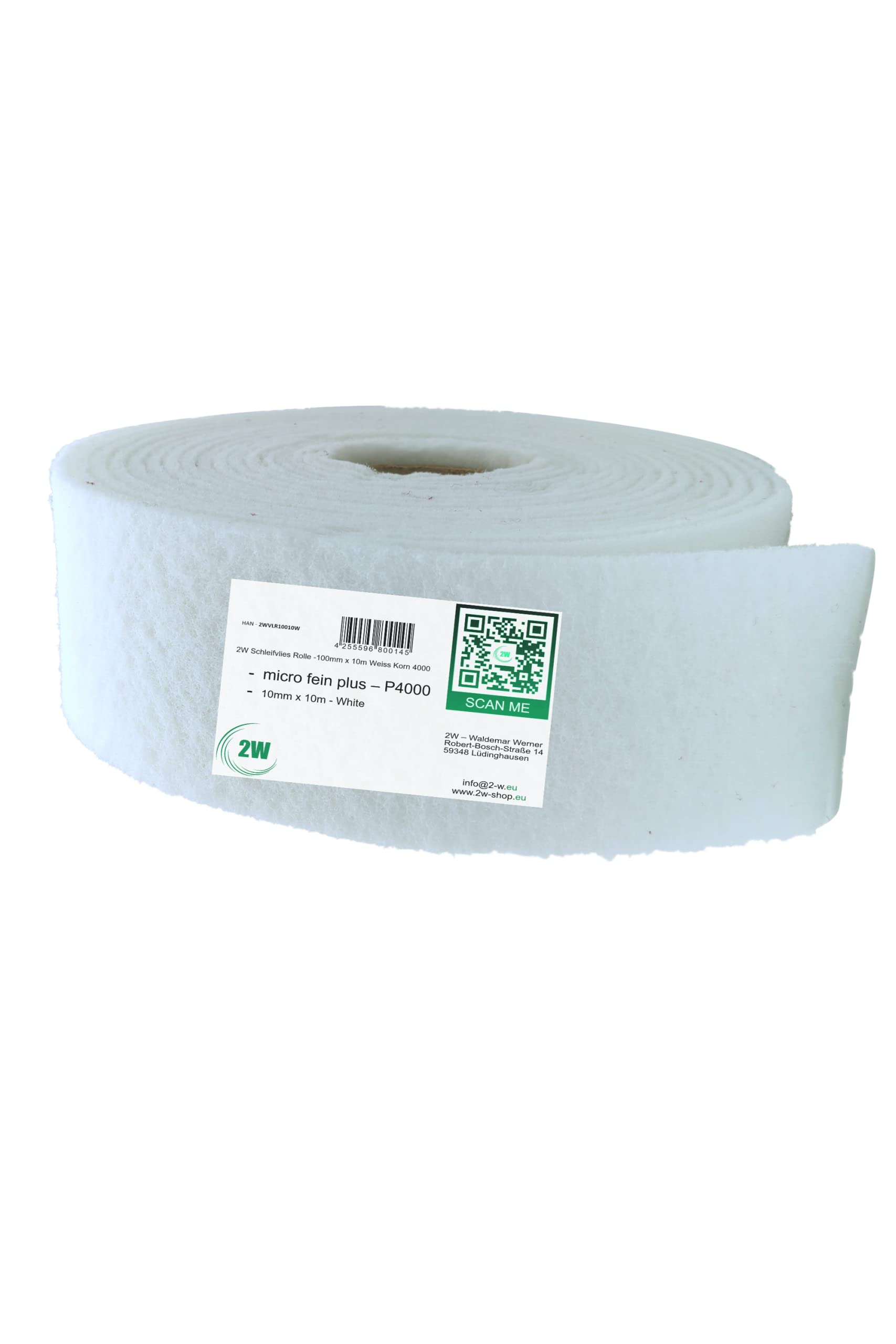 2W Rouleau de non-tissé abrasif - 100 mm x 10 m - Grain 4000 (1 pièce)