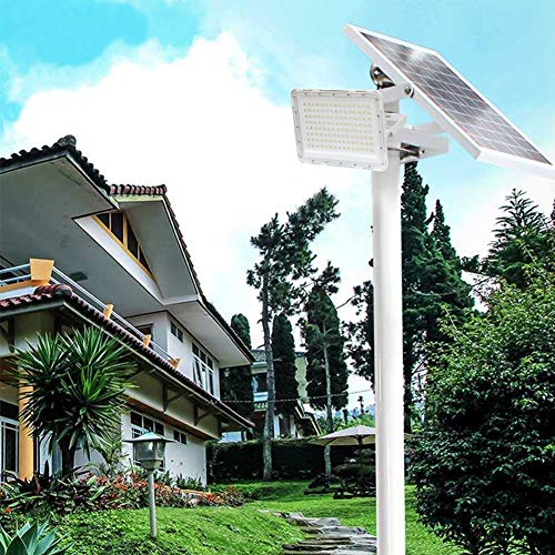 300W LED Solar Flood Lights,20000Lumens Street Flood Light Outdoor IP67 Waterproof with Remote Control Security Lighting for Yard, Garden, Gutter, Swimming Pool, Pathway, Basketball Court, Arena