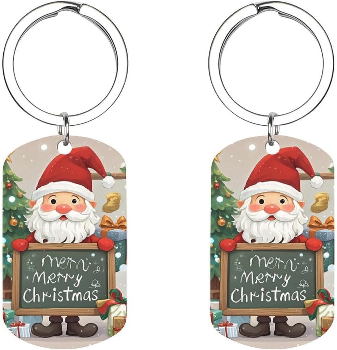 Metal Keychain Clip Christmas Ceremony Printed Key Chain Swivel Clasp Key Hooks Key Chain Rings Key Tag Keychain Supplies for Pet Collars Bag Accessories