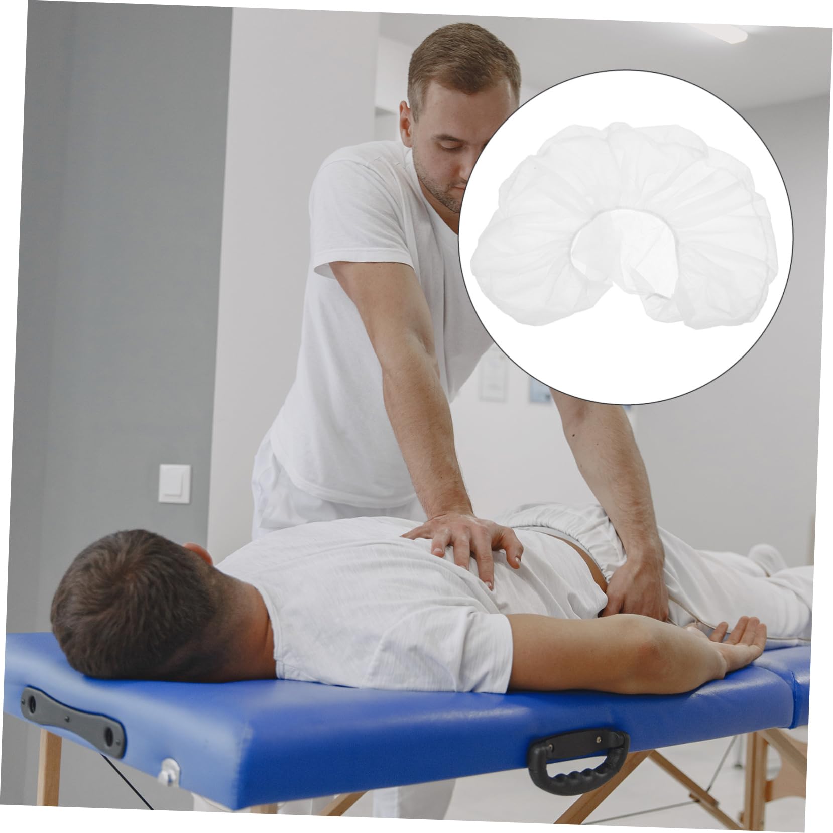 SHERCHPRY Superior Non-woven Material U-shaped Pillow Case Disposable for Beauty Salons Spas Hospitals Gentle on Skin