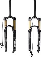 Vista 1 de Horquilla de suspensión de aleación de magnesio para bicicleta de montaña de Bosy, 26/27.5/29 pulgadas, dirección cónica y horquilla delantera recta