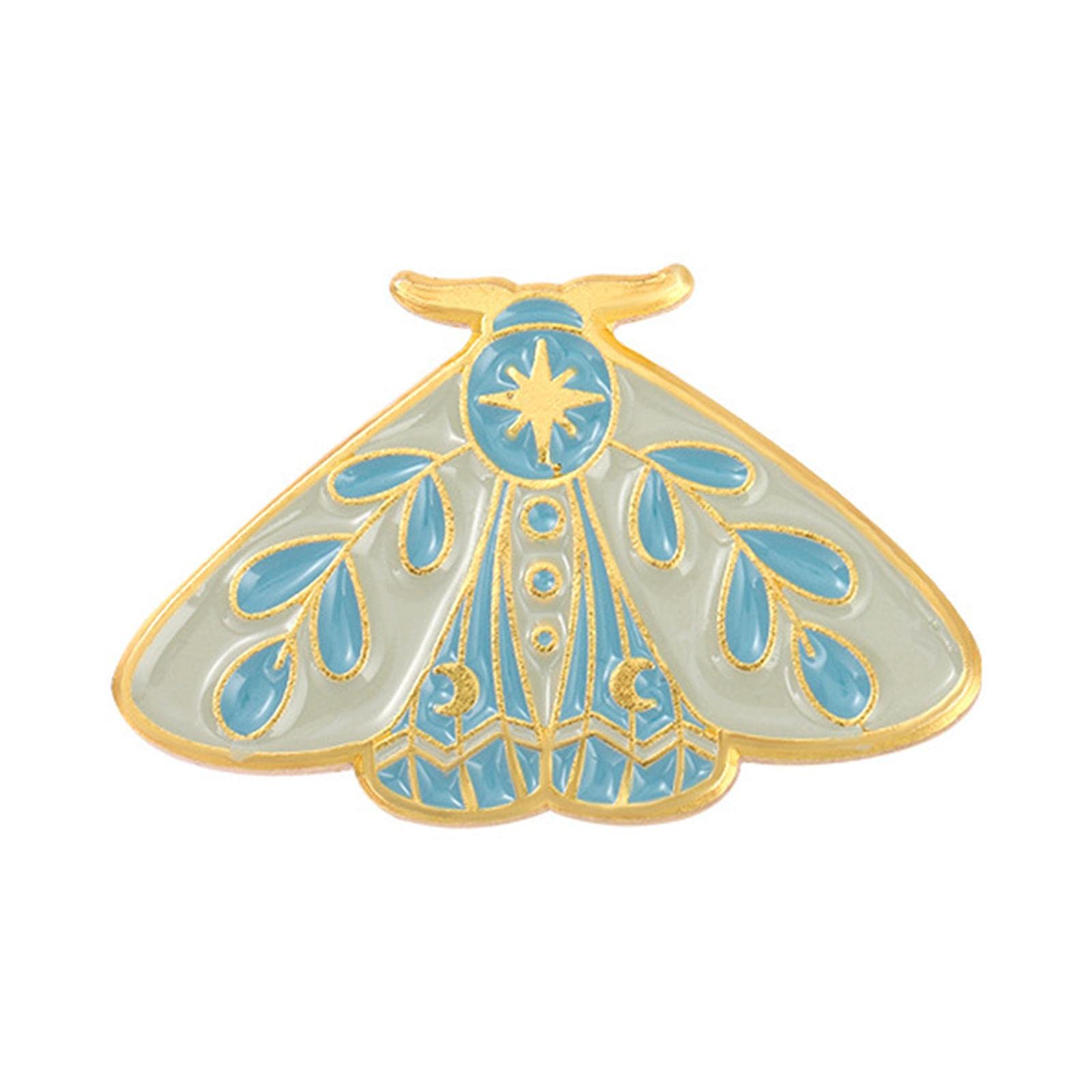 Broches de Solapa de 5 Piezas con diseño de Polilla esmaltada, Serie de Insectos de aleación, Accesorio de Ropa