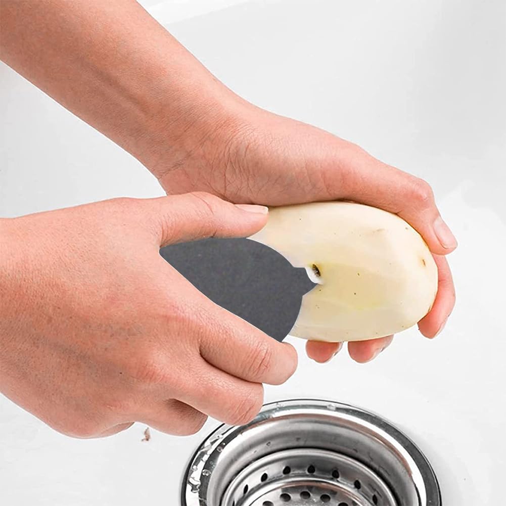 Brosse de nettoyage pour fruits et légumes, antidérapant, gris