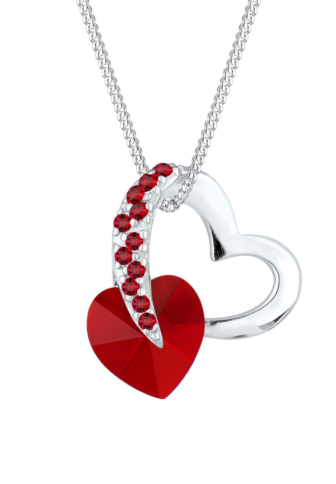 Elli Women's 925 Sterling Silver Xilion Cut Crystal Necklace with Pendant of 45 cm
