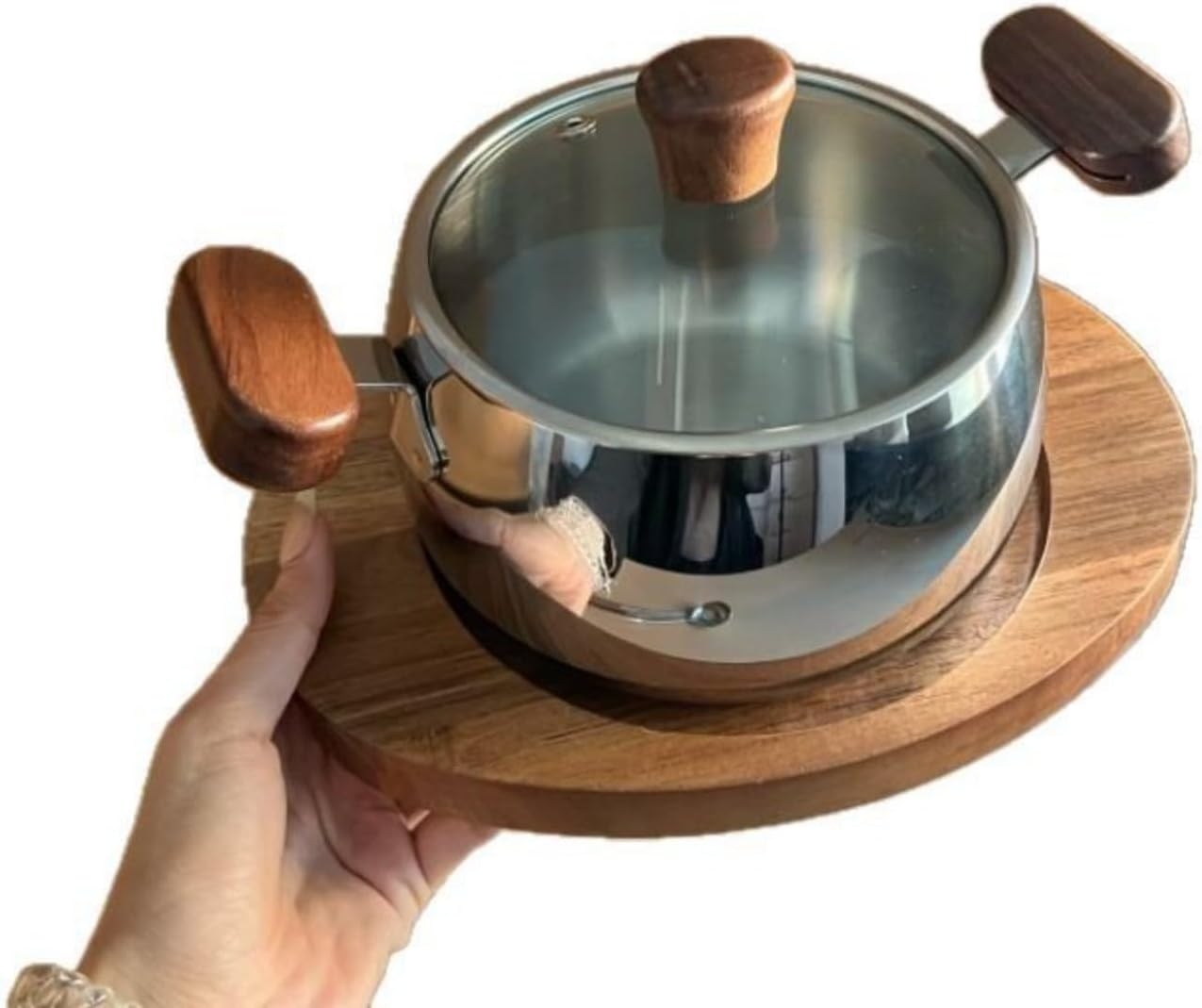 304 Stainless Steel Single-Person Small Steamer, Integrated Cooking and Steaming Mini Soup Pot, 16cm