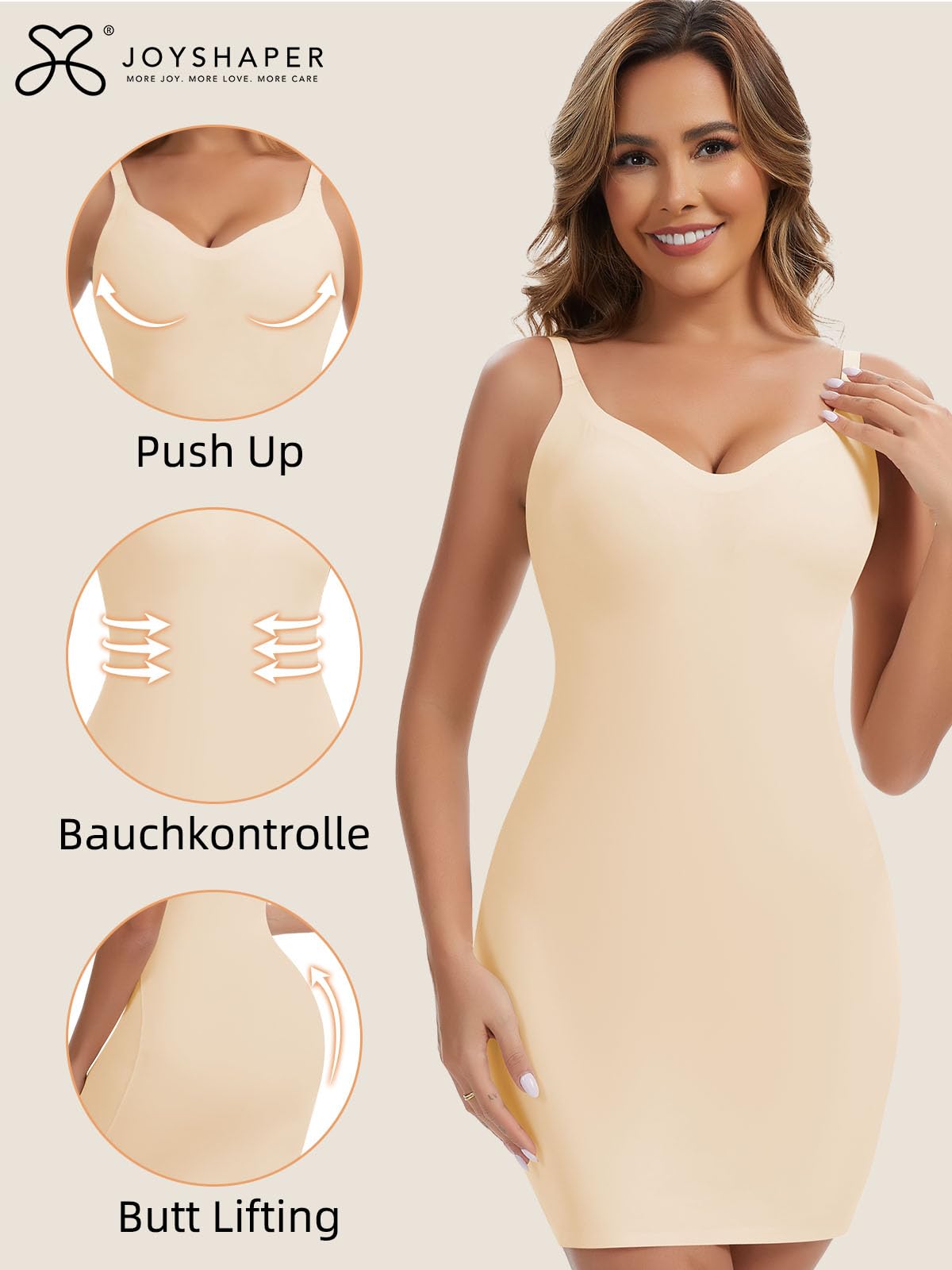 Joyshaper Robes Sculptantes Femme Robe Moulante Amincissante Shapewear Straps à Spaghetti