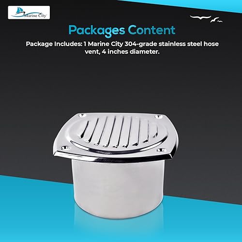 Miniatura 7 de MARINE CITY Acero inoxidable de grado 304, resistente y fuerte, fácil de usar, manguera marina funcional para manguera de 3 pulgadas de diámetro