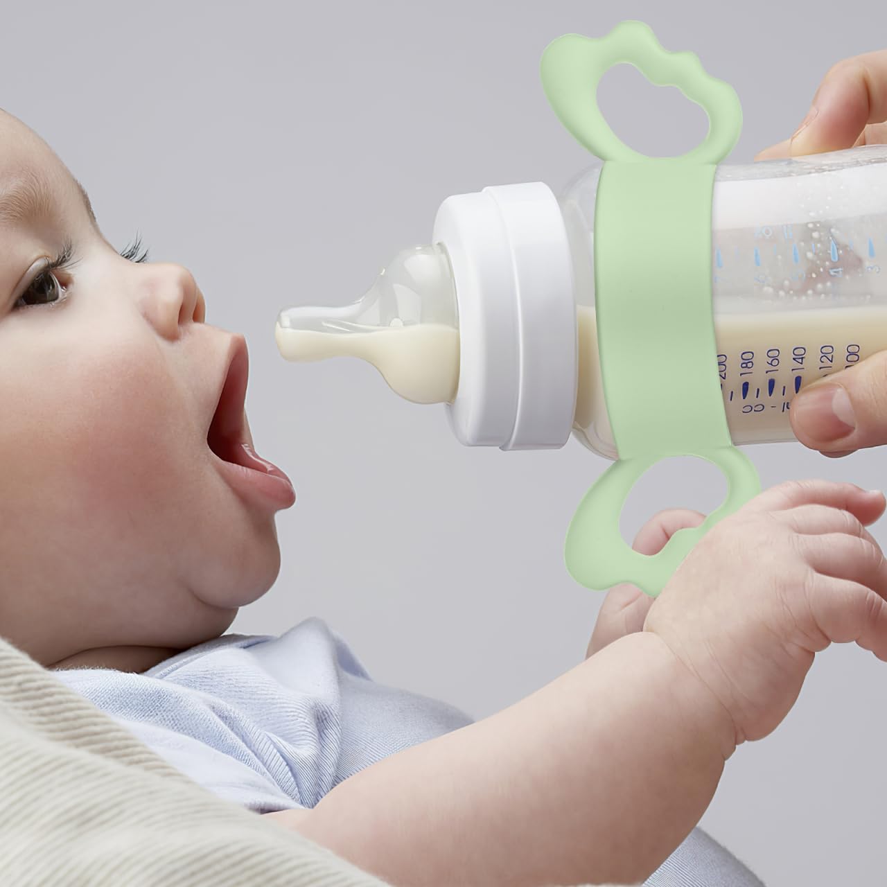 Toddmomy Flasche Mam Flaschen 4 Babyflaschengriff Silikonflaschengriff Weithals-Flaschenhalter Einfache Tragegriffe Sicherheits- - Für -Milchflasche Mam Flaschen Mam Flaschen
