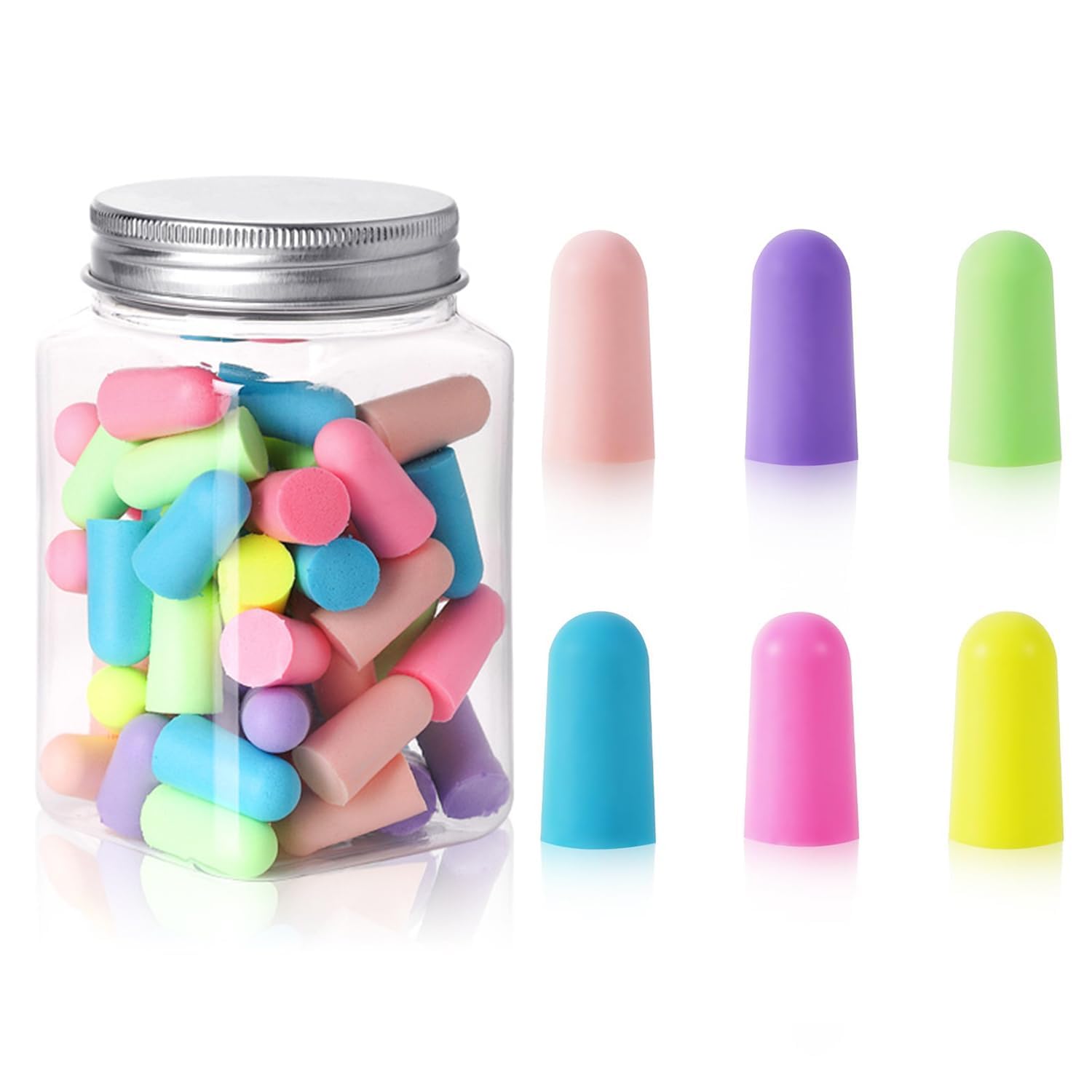 LCHYI 60 Pieces of Super Soft Foam Ear plugs for Sleeping Noise Canceling Earplugs, 32dB Highest Noise Reduction Earplugs for Sleeping, Snoring, Studying, Swimming, Loud Noise, etc. (60 pieces)